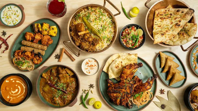 Bulk party catering in Dubai with biryani trays by Bombay Fifty